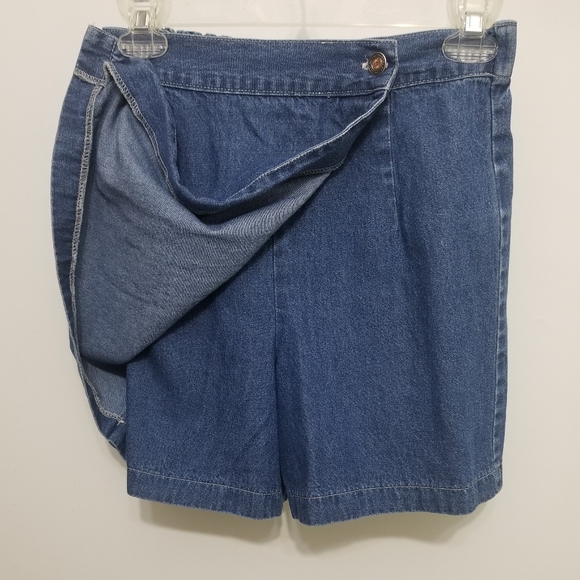 vtg blue denim skort - Picture 2 of 7